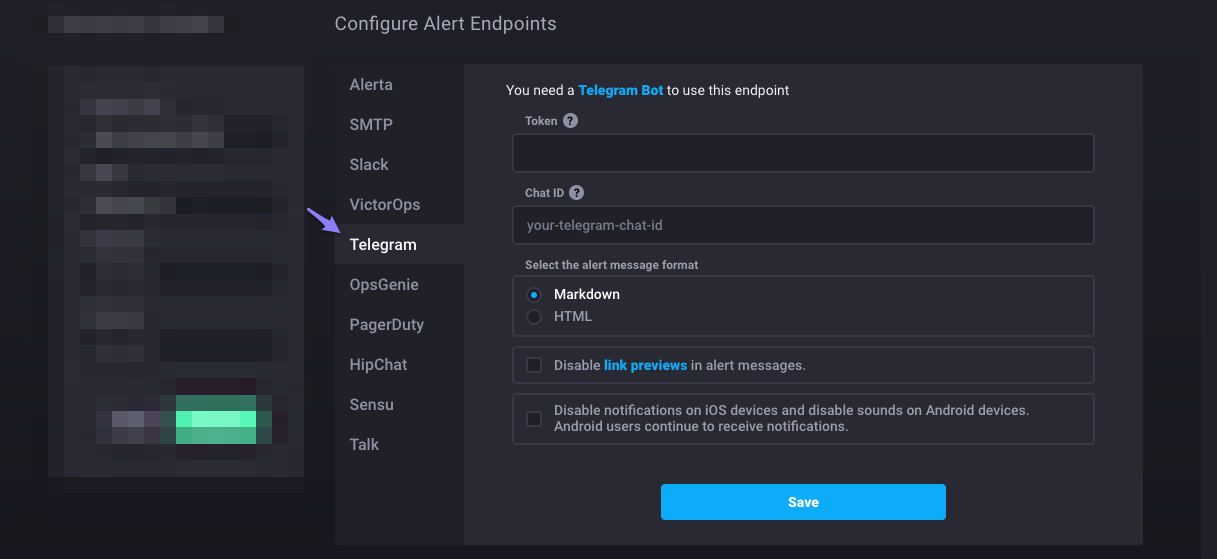 Telegram configuration