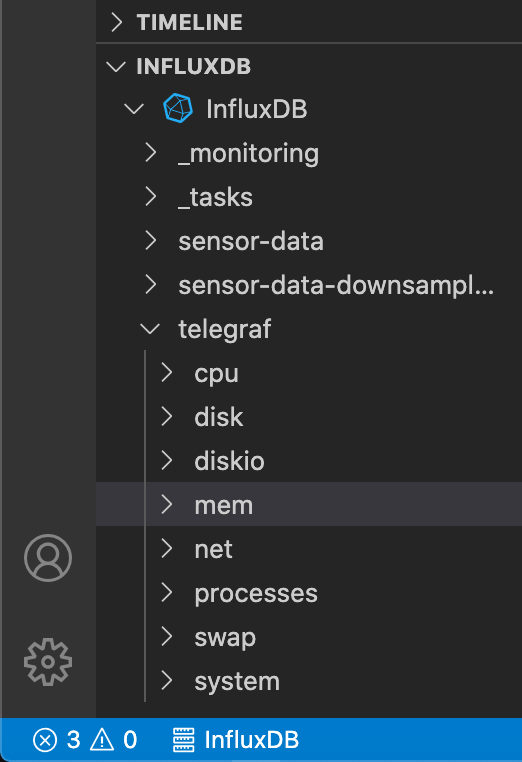 Explore your InfluxDB schema in VS Code