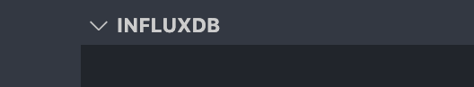 InfluxDB pane in VS Code