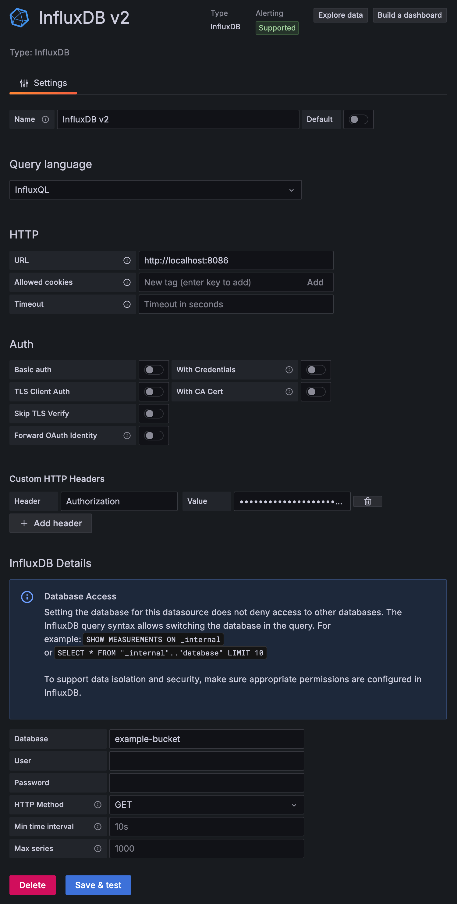 Use Grafana with InfluxDB and Flux